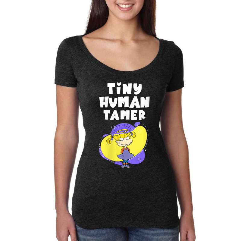 Mademark X Rugrats Womens Tiny Human Tamer Angelica Girl Mom Vneck Women's Triblend Scoop T-shirt by Kandurip541 | Artistshot