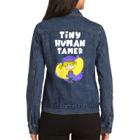 Mademark X Rugrats Womens Tiny Human Tamer Angelica Girl Mom Vneck Ladies Denim Jacket | Artistshot