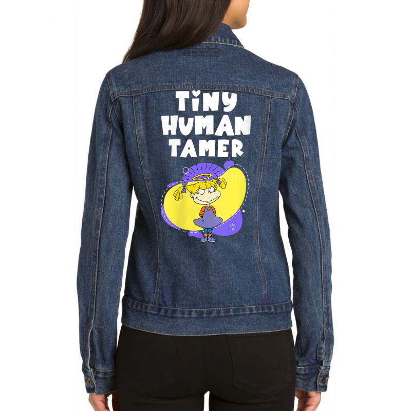 Mademark X Rugrats Womens Tiny Human Tamer Angelica Girl Mom Vneck Ladies Denim Jacket by Kandurip541 | Artistshot