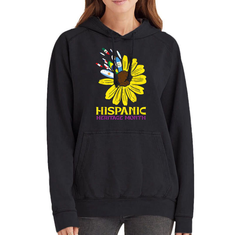 Hispanic Heritage Month Sunflower Flag Petals Women Girls T Shirt Vintage Hoodie by cm-arts | Artistshot