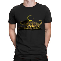 Dinosaur In The Jungle, Crescent Light, The Jungle, Dinosaur Skeleton, T-shirt | Artistshot