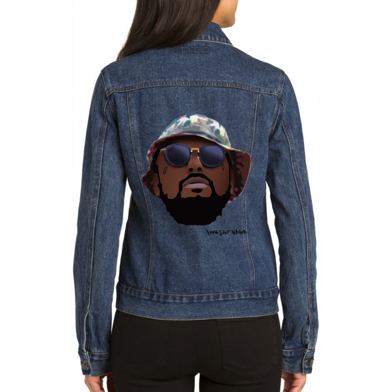 Schoolboy Q - Rshh Cartoon Long Sleeve Ladies Denim Jacket by JESSICAALLEN | Artistshot