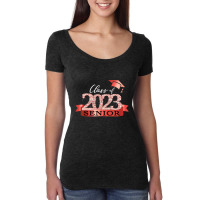 Class Of 2023 Senior I School Color Decoration Red Black Women's Triblend Scoop T-shirt | Artistshot