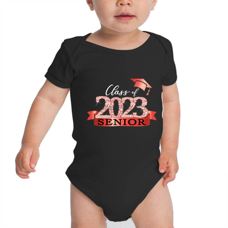 Class Of 2023 Senior I School Color Decoration Red Black Baby Bodysuit by kentuckykonpha9 | Artistshot