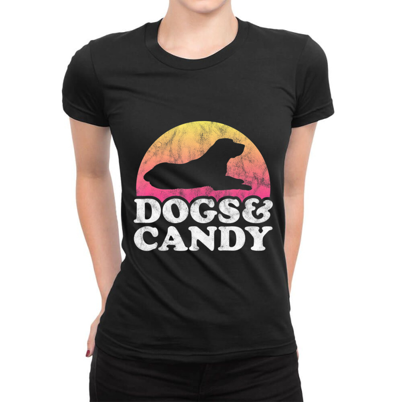 Dogs And Candy Men's Or Women's Dog Ladies Fitted T-Shirt by Konlasa6638 | Artistshot