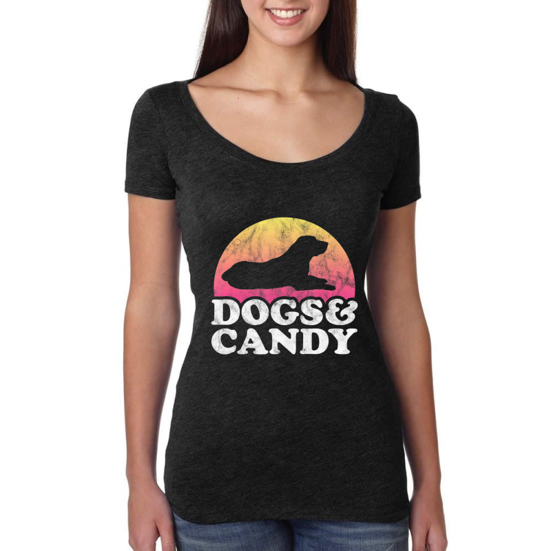 Dogs And Candy Men's Or Women's Dog Women's Triblend Scoop T-shirt by Konlasa6638 | Artistshot