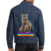 Thunder Cat Kitty Print Men Denim Jacket | Artistshot