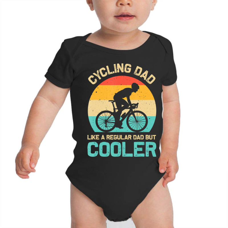 Cycling Dad Like A Regular Dad But Cooler Cyclist Baby Bodysuit | Artistshot