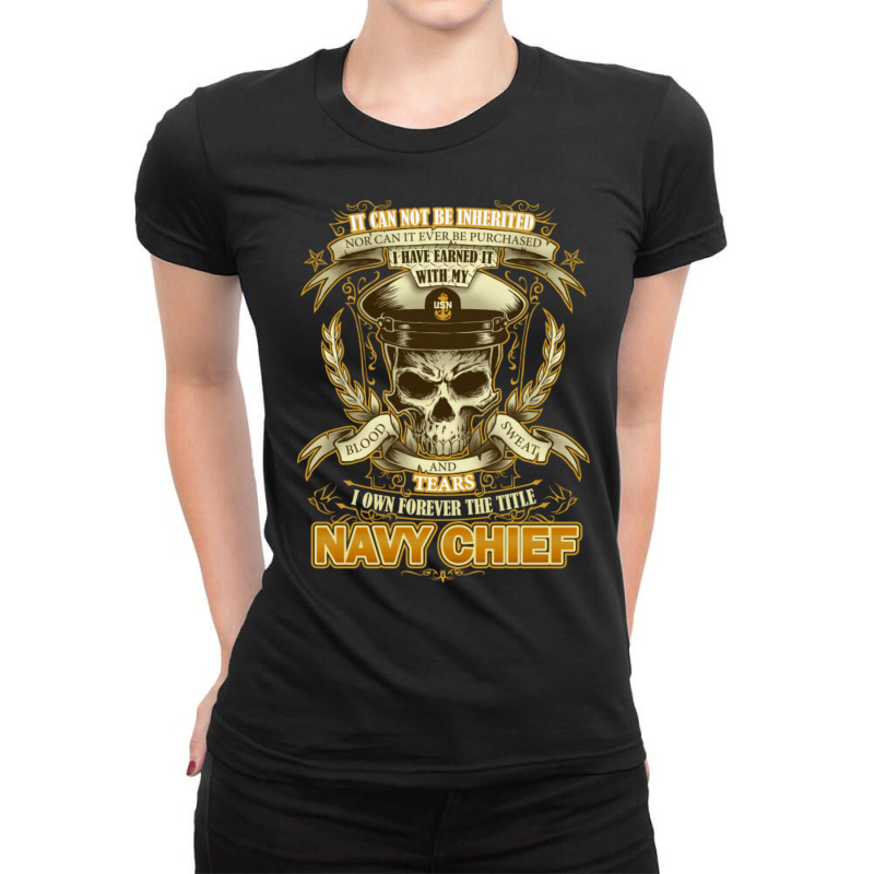 Navy Chief Ladies Fitted T-Shirt by cm-arts | Artistshot