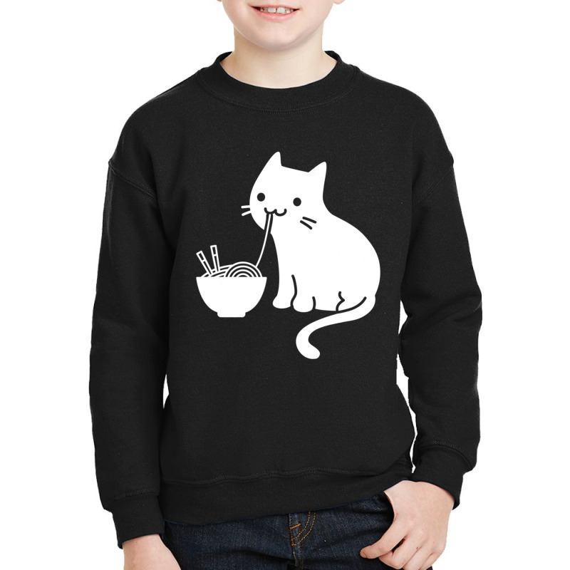 Cute Cat Ramen Youth Sweatshirt by cm-arts | Artistshot