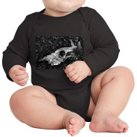 Dead Cow Bnw Skull, Dead Cow Skull, Cow Bnw Skull, Cow Bnw Vintage, Sa Long Sleeve Baby Bodysuit | Artistshot