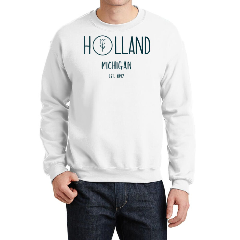 Holland Michigan Michigander Great Lakes Souvenir Gift Tulip T Shirt Crewneck Sweatshirt | Artistshot