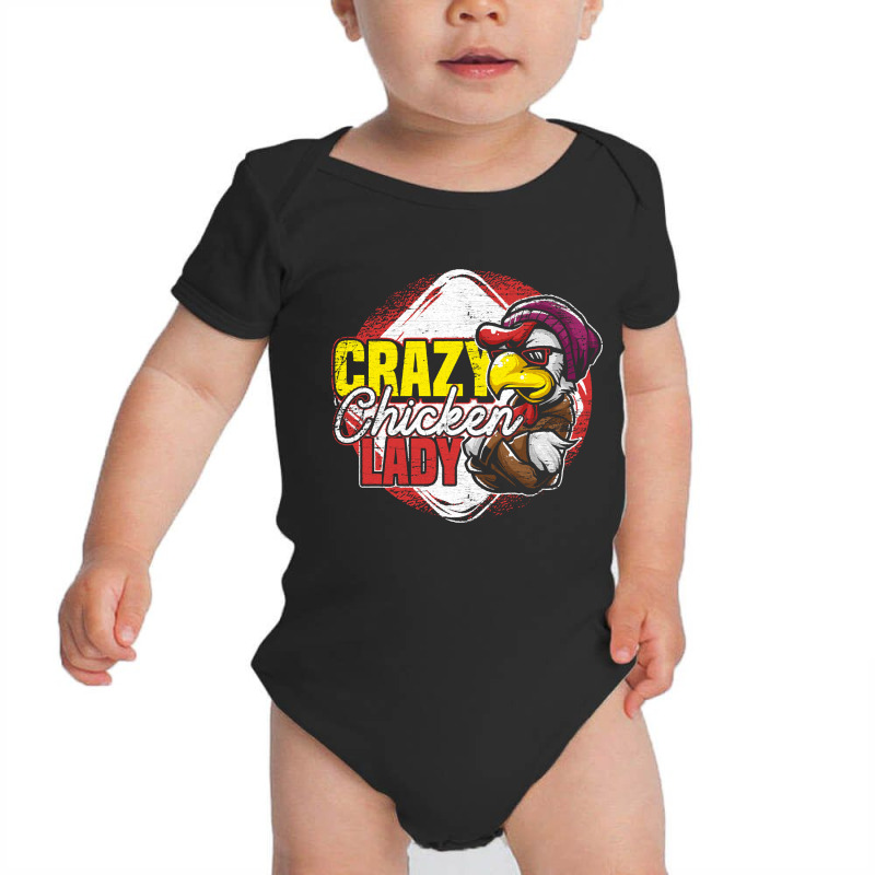 Crazy Chicken Lady, Crazy Chicken Lady Chicken, Crazy Chicken Lady Vin Baby Bodysuit by SHOPTTTTR5 | Artistshot