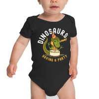 Dinosaurs Having A Party, Cute Dinosaur, Happy Birth Day Dinosaurs, Di Baby Bodysuit | Artistshot