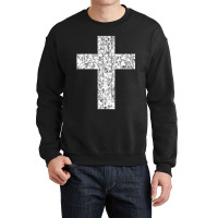 Diamond Cross Gemstone Crucifix Christianity Jesus Crewneck Sweatshirt | Artistshot