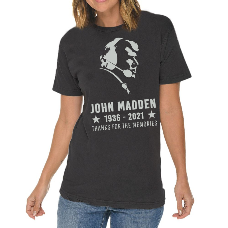 John Madden Silhouette - Thanks For The Memories Vintage T-shirt | Artistshot