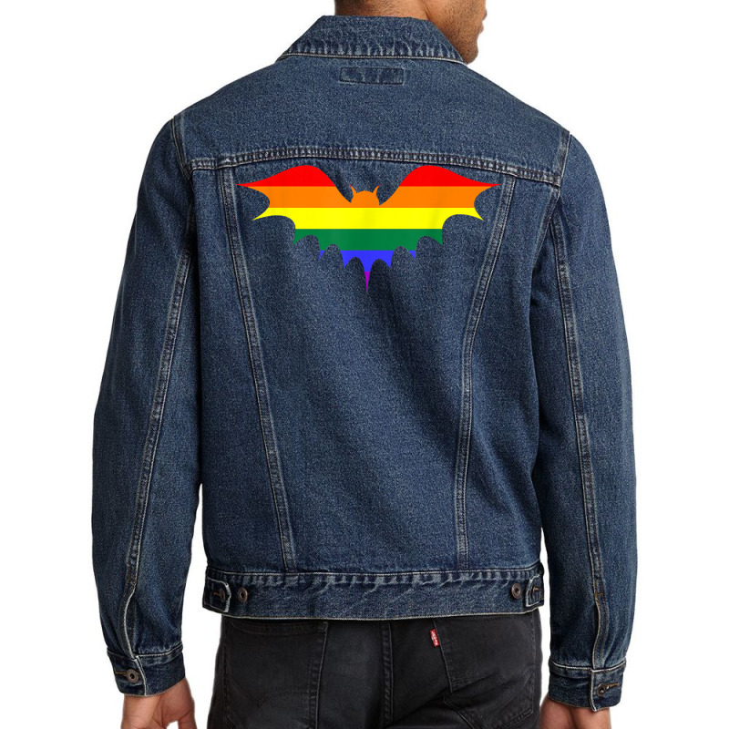 Mens Gay Pride Vampire Sex Slang Halloween Bat Lgbtq Flag Humor T Shir Men Denim Jacket by cm-arts | Artistshot