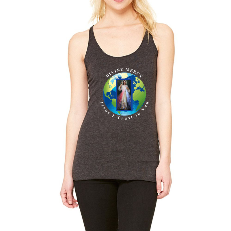 Divine Mercy World Jesus I Trust In You Racerback Tank by thangdinhsinhelf | Artistshot