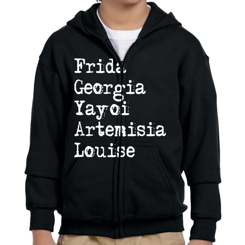 Frida Georgia Yayoi Artemisia Louise For Dark Youth Zipper Hoodie by Edithallenbb | Artistshot