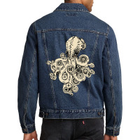 Steampunk Animal Octopus Steampunk Octopus Animal Lover Men Denim Jacket | Artistshot