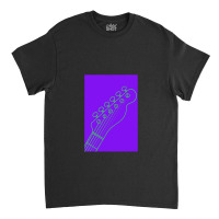 Retro Color Purple And Green Telecaster Headstock Classic T-shirt | Artistshot