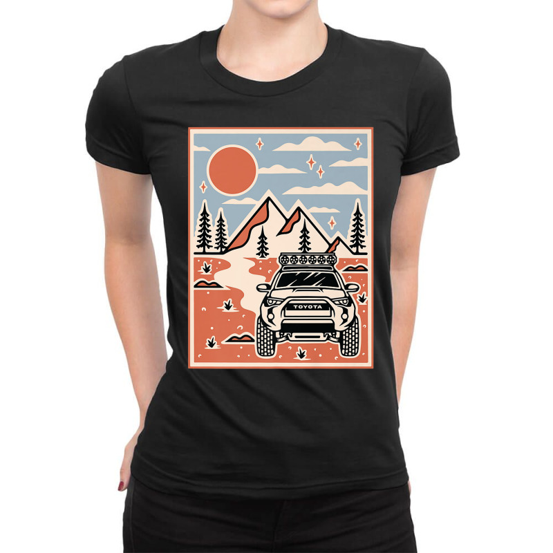 Trail 4runner Overlanding Vibes Premium T Shirt Ladies Fitted T-Shirt by cm-arts | Artistshot