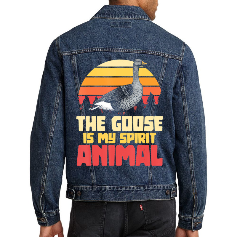 The Goose Is My Spirit Animal Goose Men Denim Jacket by Kanmopsuk45 | Artistshot