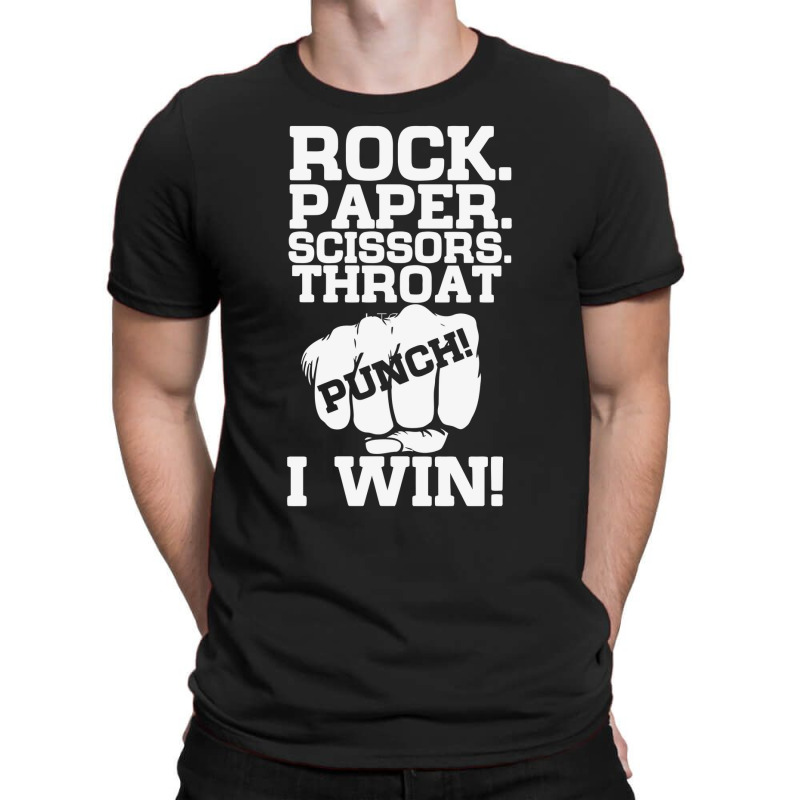 Rock Paper Scissors Throat Punch I Win T-shirt | Artistshot