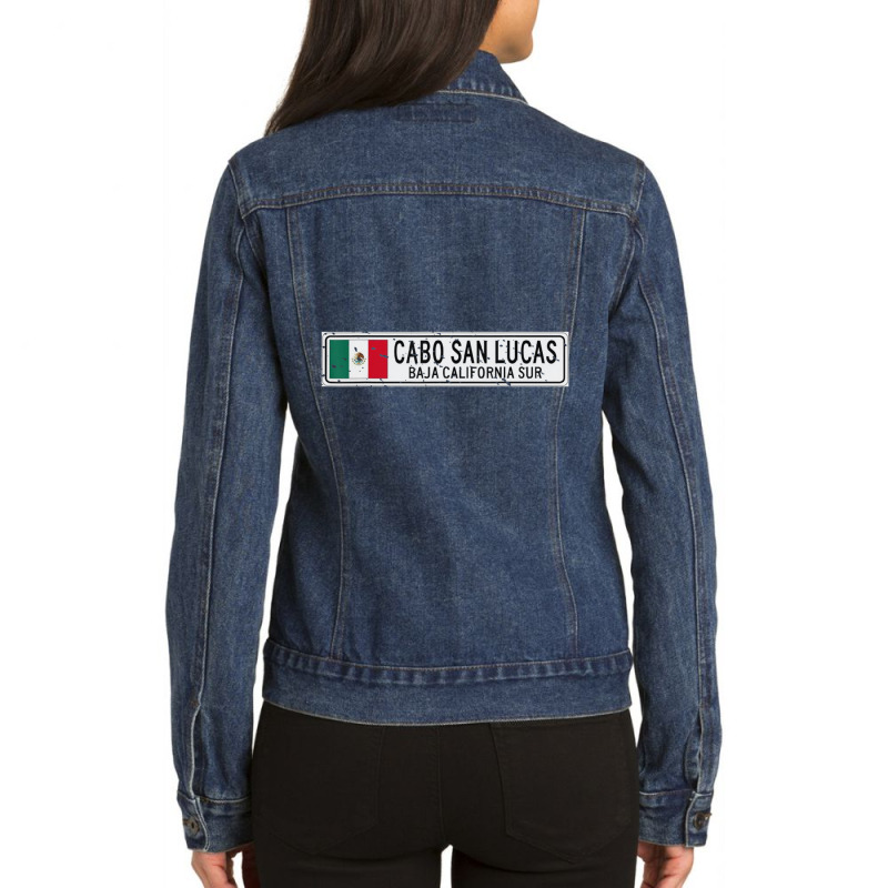 Cabo San Lucas Baja California Sur Ladies Denim Jacket by cm-arts | Artistshot