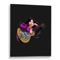 Buffy Sainte Marie - An Illustration By Paul Cemmick Metal Print Vertical | Artistshot