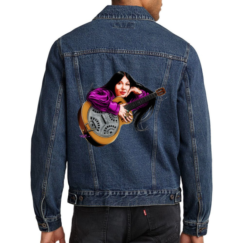 Buffy Sainte Marie - An Illustration By Paul Cemmick Men Denim Jacket | Artistshot