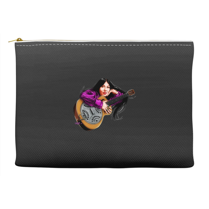 Buffy Sainte Marie - An Illustration By Paul Cemmick Accessory Pouches | Artistshot