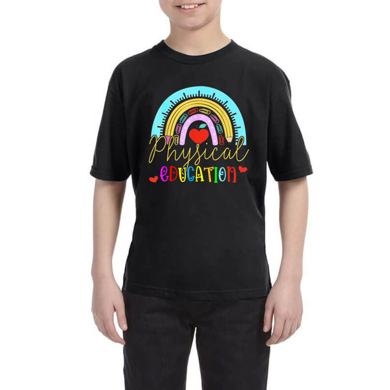 100 Days Of Schol Pe Phys Teacher Rainbow Speech Language Youth Tee by cm-arts | Artistshot