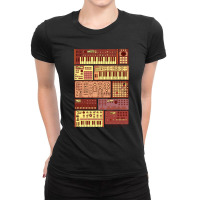 Synthesizers And Electronic Music Instruments Ladies Fitted T-shirt | Artistshot