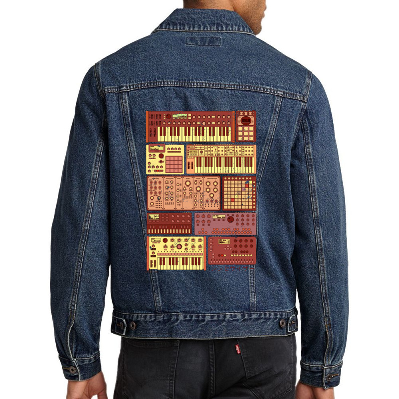 Synthesizers And Electronic Music Instruments Men Denim Jacket | Artistshot