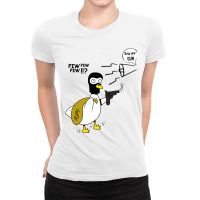 Duck With A Gun Ladies Fitted T-shirt | Artistshot