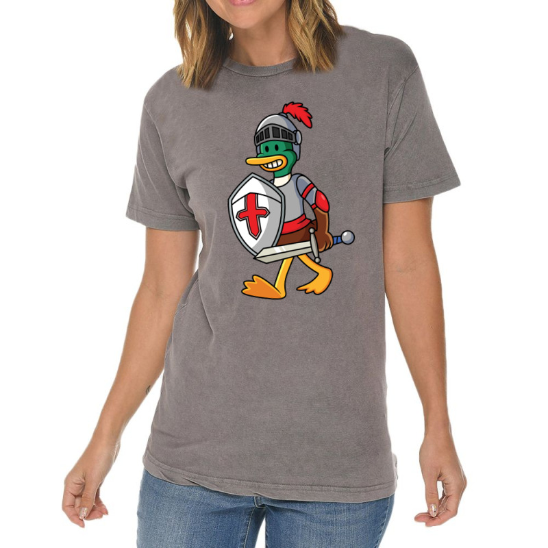 Duck With A Sword Vintage T-Shirt by cm-arts | Artistshot