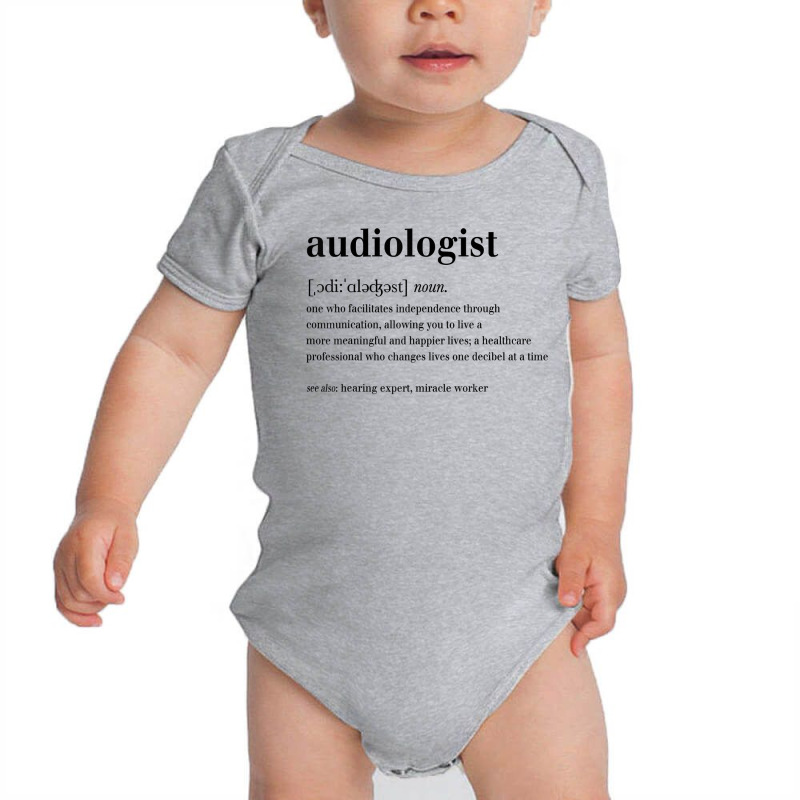 Audiologist Noun Definition Hearing Expert Miracle Worker T Shirt Baby Bodysuit by nealegmruland1 | Artistshot