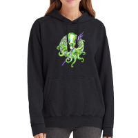 Green Octopus With Purple Trident, Green Octopus With Purple Trident V Vintage Hoodie | Artistshot