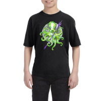 Green Octopus With Purple Trident, Green Octopus With Purple Trident V Youth Tee | Artistshot