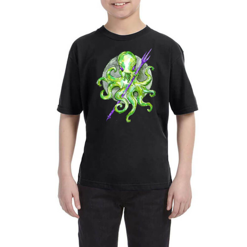 Green Octopus With Purple Trident, Green Octopus With Purple Trident V Youth Tee | Artistshot