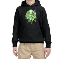 Green Octopus With Purple Trident, Green Octopus With Purple Trident V Youth Hoodie | Artistshot