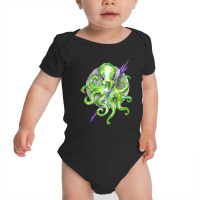 Green Octopus With Purple Trident, Green Octopus With Purple Trident V Baby Bodysuit | Artistshot