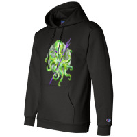 Green Octopus With Purple Trident, Green Octopus With Purple Trident V Champion Hoodie | Artistshot