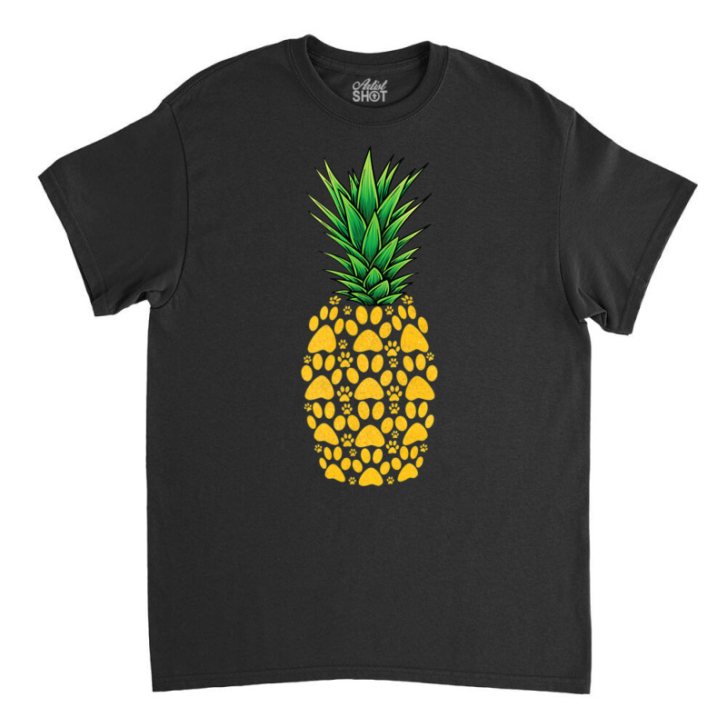 Cute For Dog Lover Pineapple Paw Print Classic T-shirt by Aiello Mcdade | Artistshot