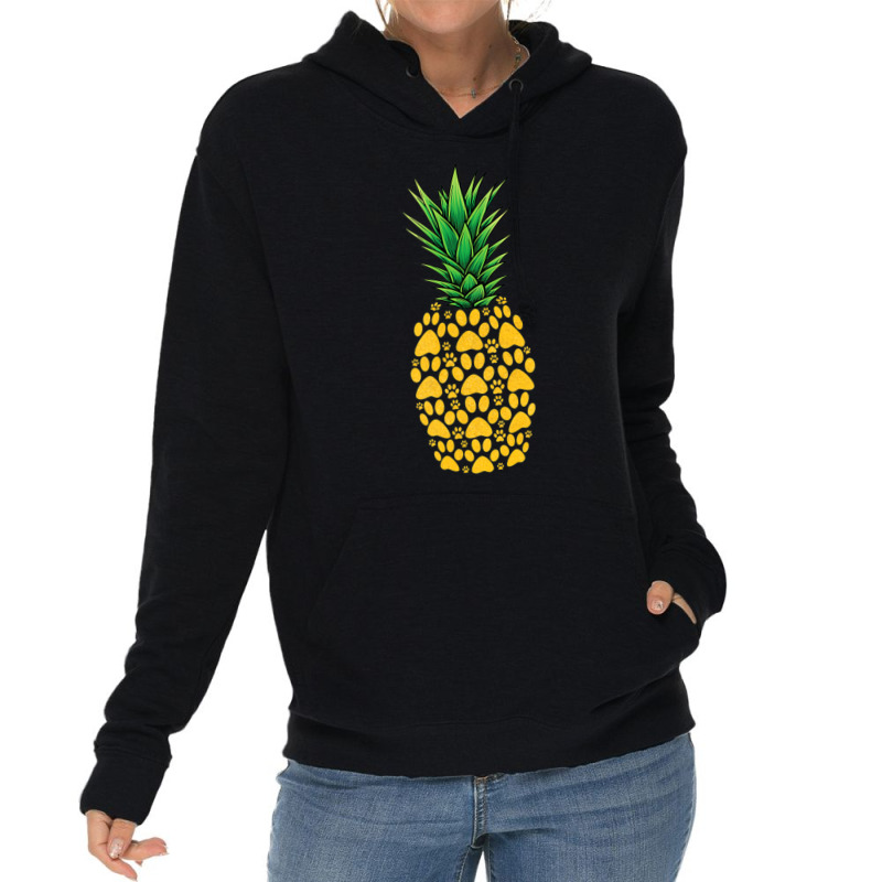 Cute For Dog Lover Pineapple Paw Print Lightweight Hoodie by Aiello Mcdade | Artistshot