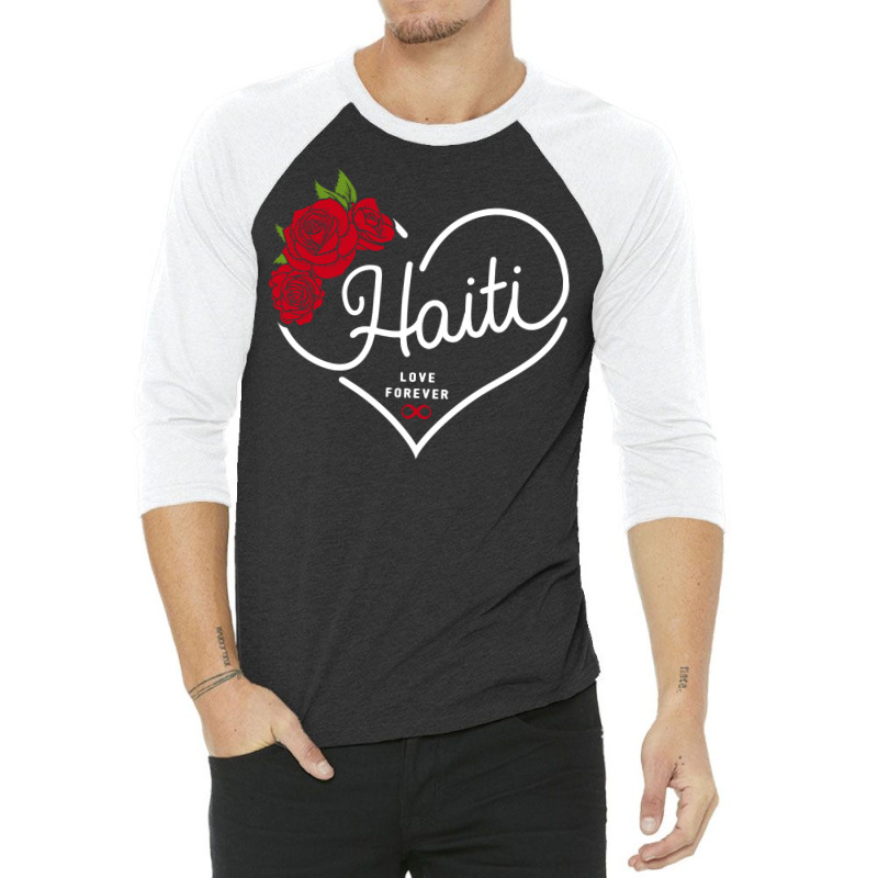 Haiti Love Forever 3/4 Sleeve Shirt by honeysuckle | Artistshot