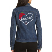 Panama Love Forever Ladies Denim Jacket | Artistshot