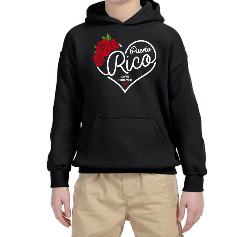 Puerto Rico Love Forever Youth Hoodie by honeysuckle | Artistshot