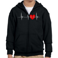 Cardiologist Heart Ekg Heartbeat Pulseline Cardiology Pullover Hoodie Youth Zipper Hoodie | Artistshot